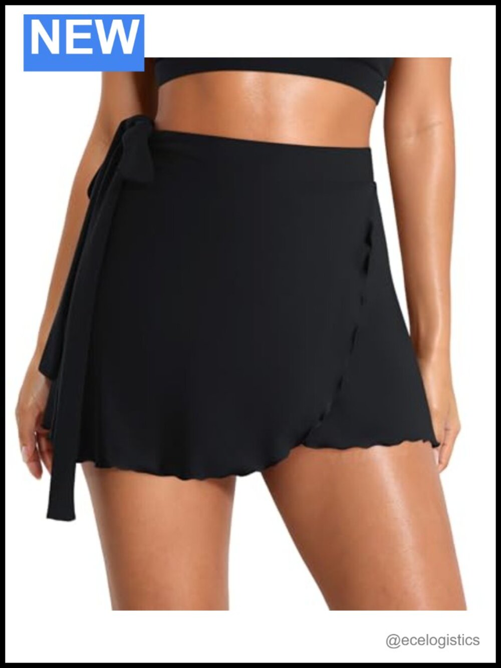 2-in-1 Wrap Mini Skirt with Shorts Athletic Tennis Yoga